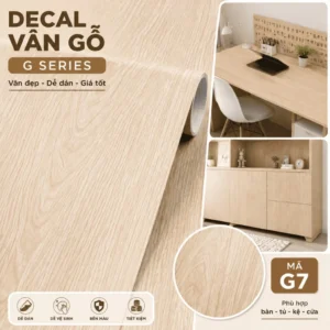 Decal vân gỗ Sồi sáng hiện đại mã G7