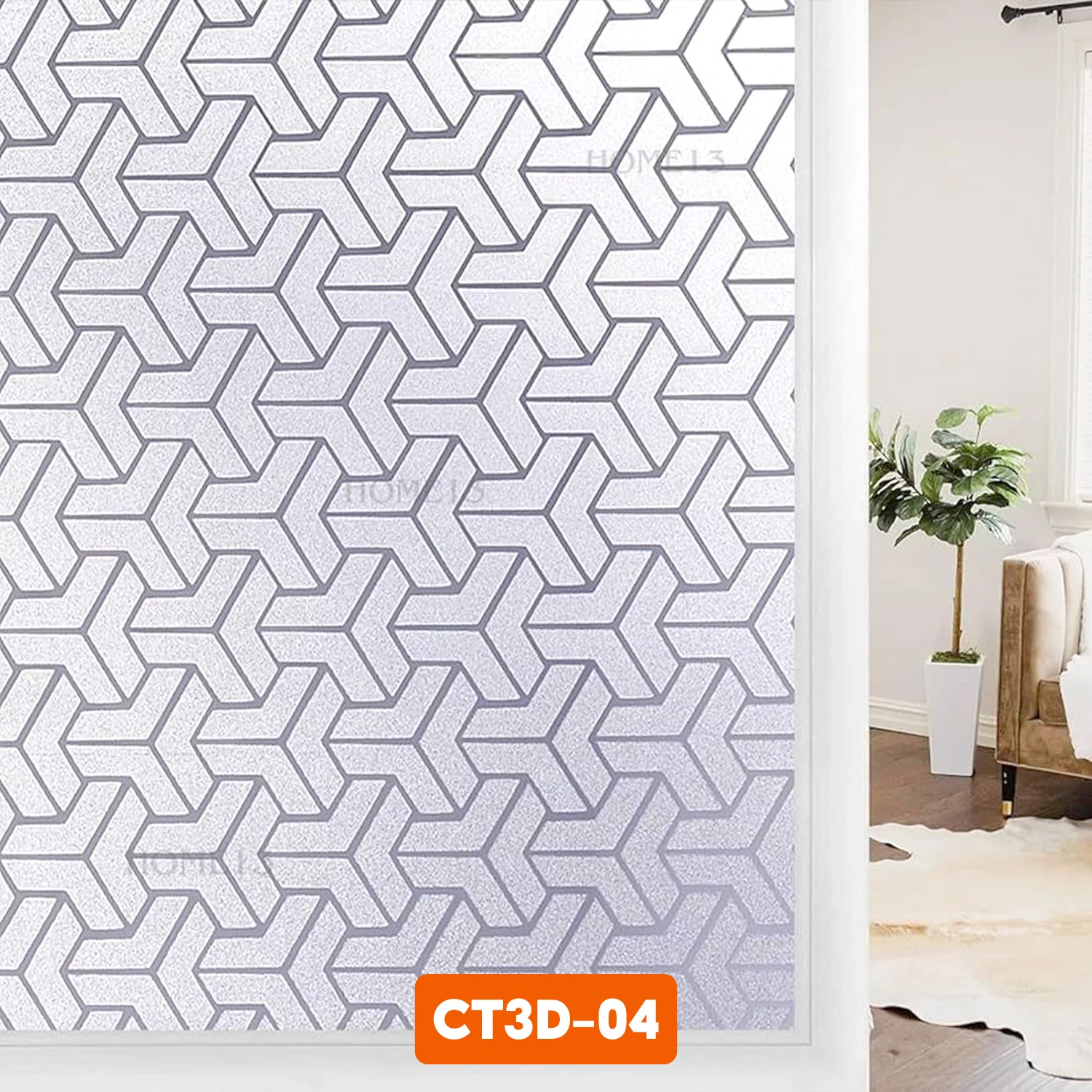 Kín đáo nhưng không hề đơn điệu. Lớp decal dày dặn, hoa văn nổi khối giúp che chắn tầm nhìn 100% mà vẫn đón sáng cực đỉnh.