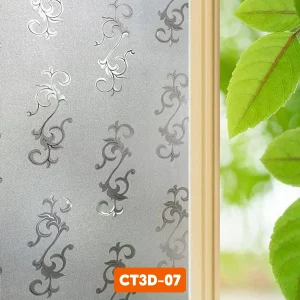 Sự tối giản lên ngôi. Họa tiết đối xứng tinh tế của mẫu decal CT3D tạo nên vẻ đẹp hiện đại và ngăn nắp cho mọi khung cửa.
