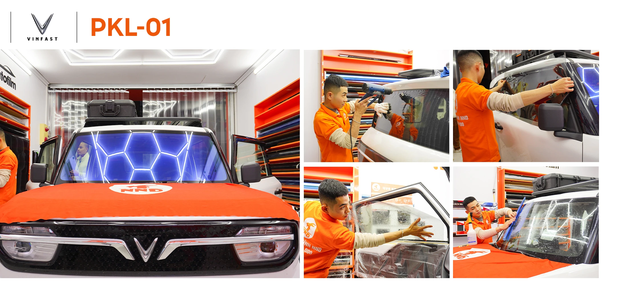 Mẫu phim PKL-01 được thợ thi công dán trực tiếp tại ShowroomMẫu phim PKL-01 được thợ thi công dán trực tiếp tại Showroom