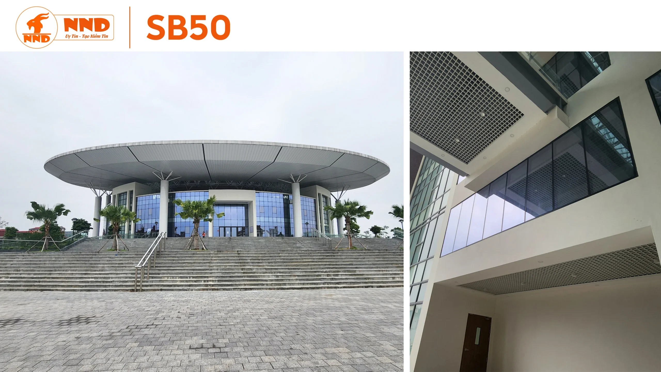 Công trình Nhà văn hóa Đông Anh dán mẫu phim SB50