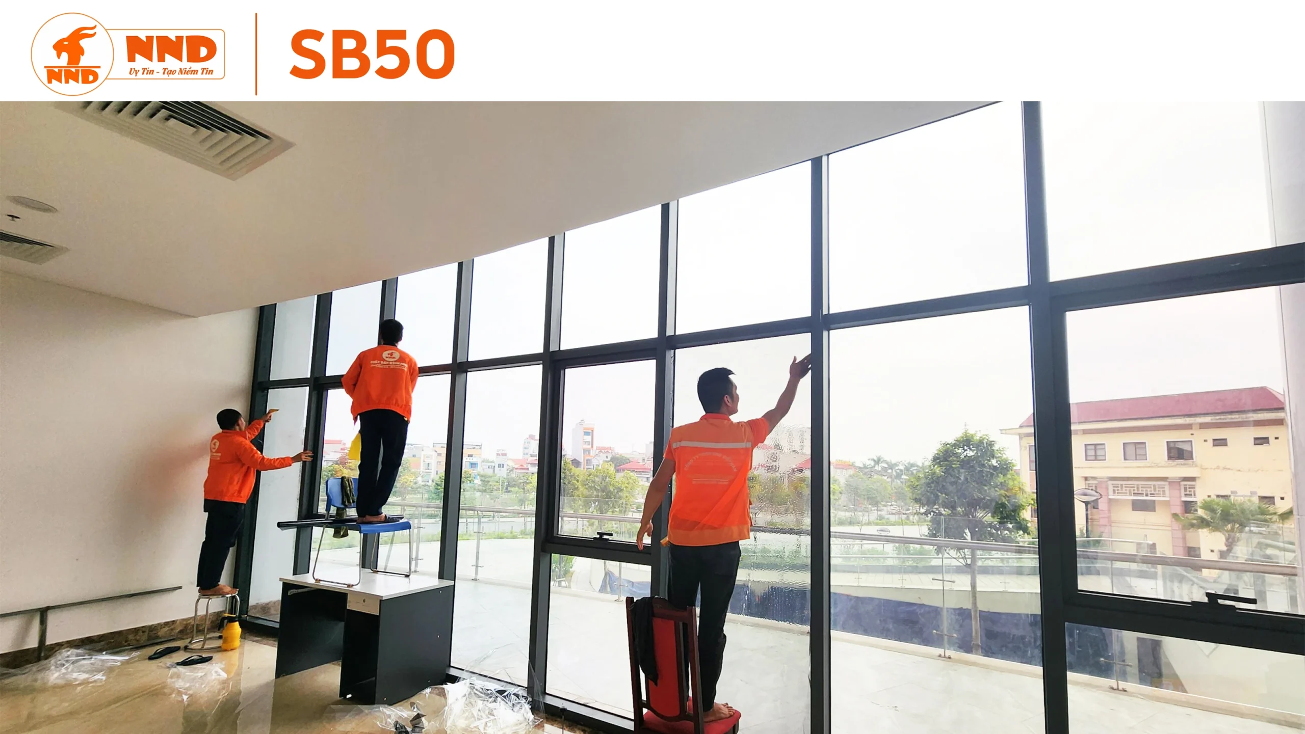 Công trình Nhà văn hóa Đông Anh dán mẫu phim SB50