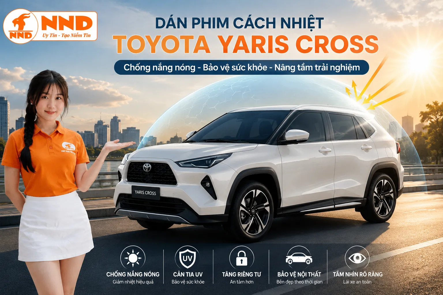 Phim Cách Nhiệt Toyota Yaris Cross