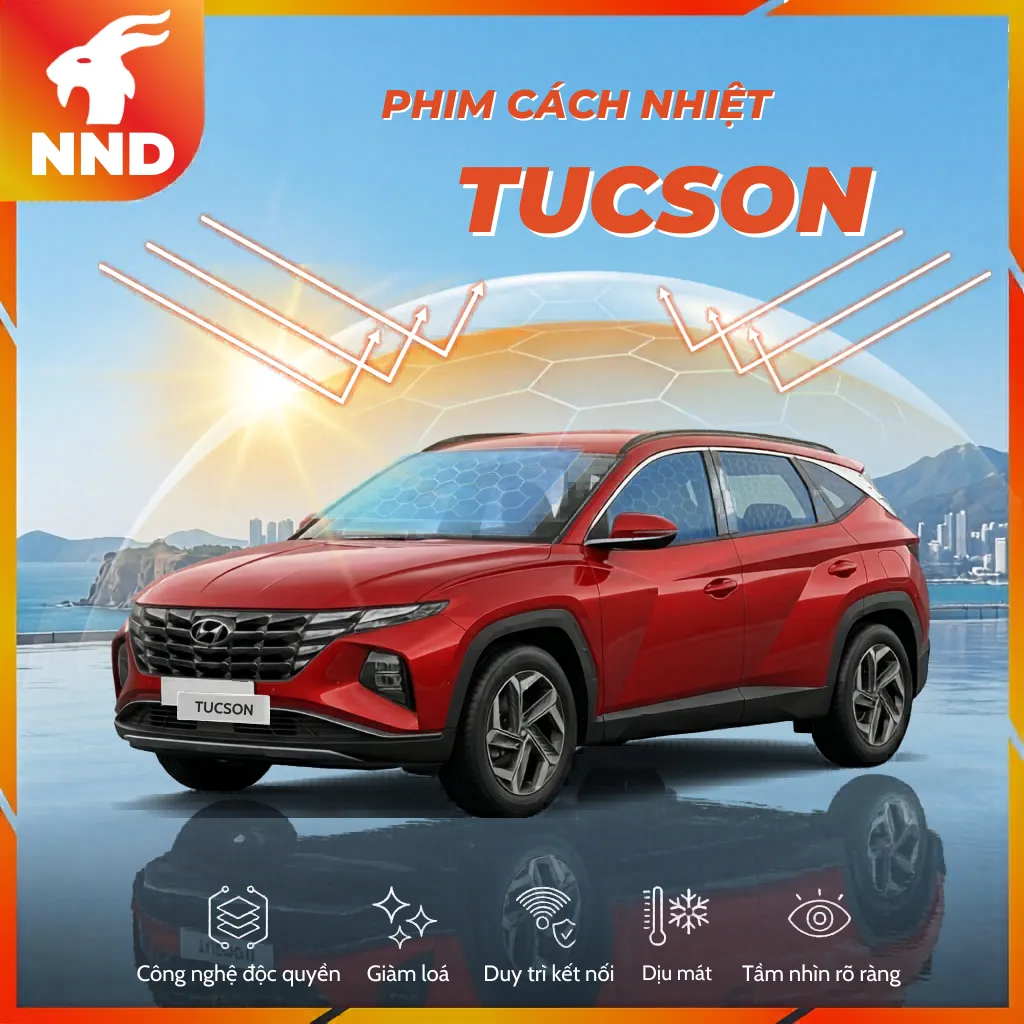 Dán phim cách nhiệt cho xe giúp chống nóng, ngăn tia UV và bảo vệ nội thất ô tô hiệu quả tại NND