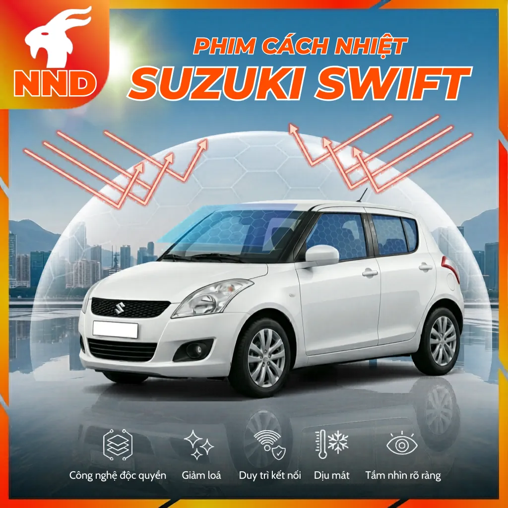 Dán phim cách nhiệt cho xe giúp chống nóng, ngăn tia UV và bảo vệ nội thất ô tô hiệu quả tại NND