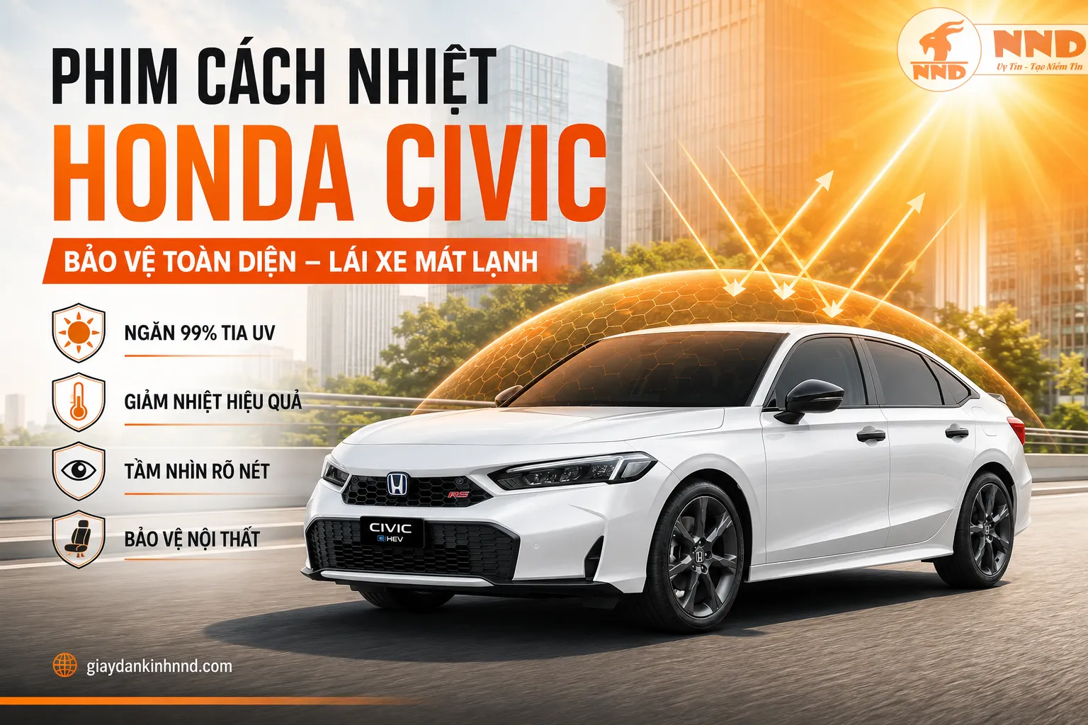 Phim cách nhiêt xe Civic