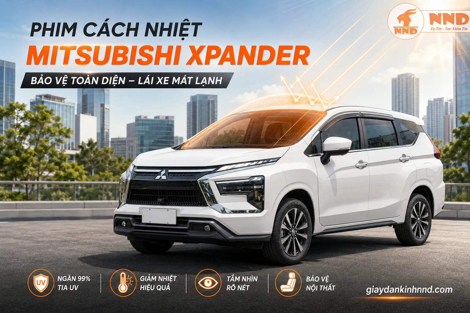 phim cách nhiệt bảo vệ xe XPANDER