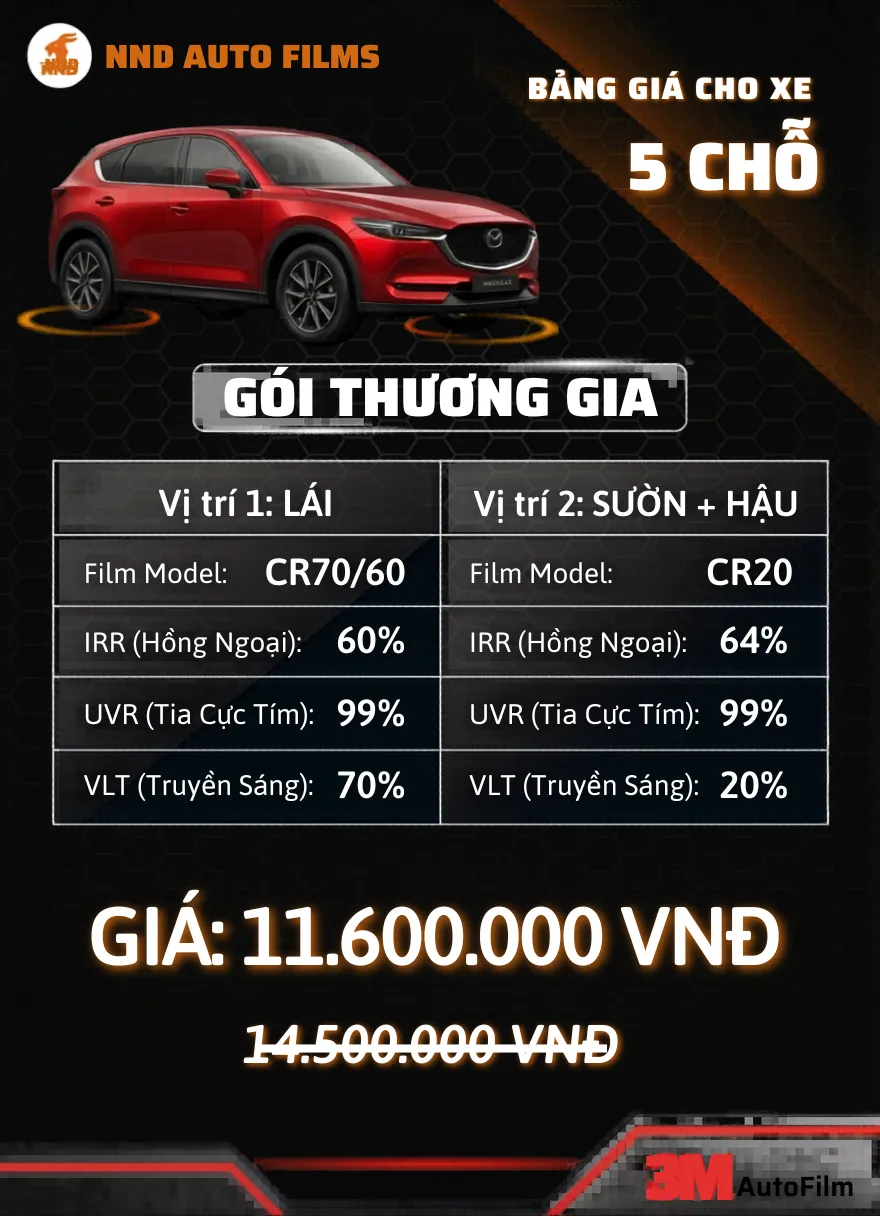 Gói Thương Gia xe 5 chỗ