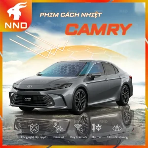 Dán phim cách nhiệt cho xe Toyota Camry giúp chống nóng, ngăn tia UV và bảo vệ nội thất ô tô hiệu quả tại NND