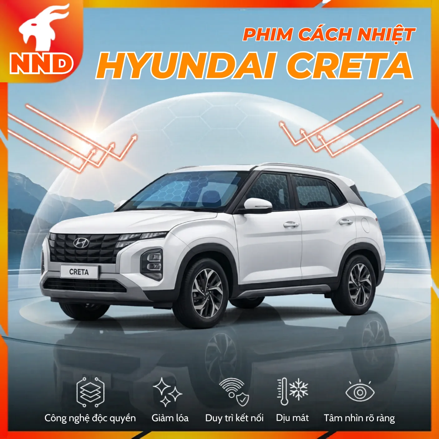 Dán phim cách nhiệt cho xe giúp chống nóng, ngăn tia UV và bảo vệ nội thất ô tô hiệu quả tại NND._1