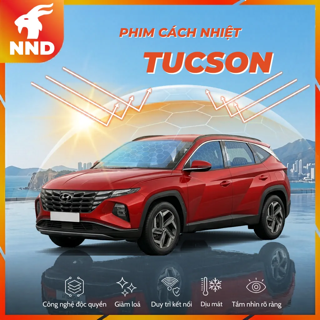 Dán phim cách nhiệt cho xe giúp chống nóng, ngăn tia UV và bảo vệ nội thất ô tô hiệu quả tại NND._4