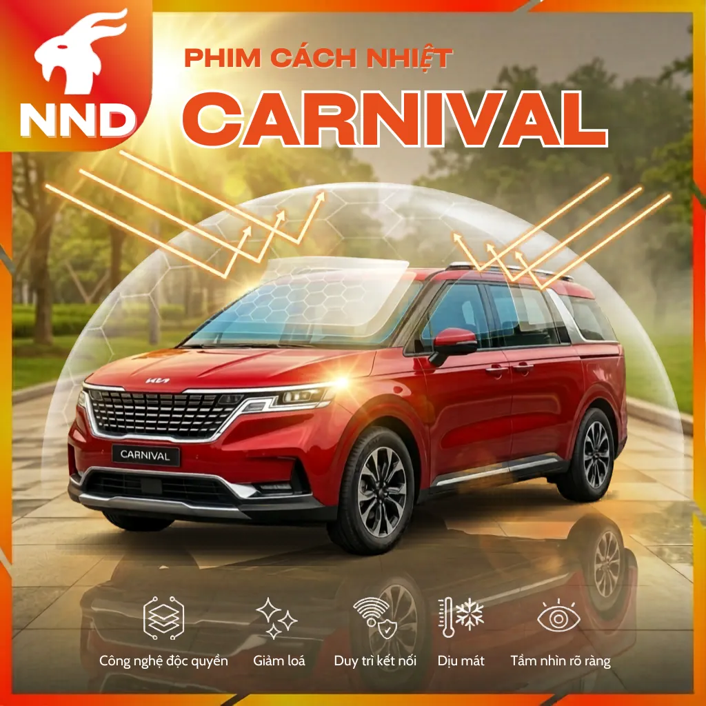 Dán phim cách nhiệt cho xe giúp chống nóng, ngăn tia UV và bảo vệ nội thất ô tô hiệu quả tại NND.