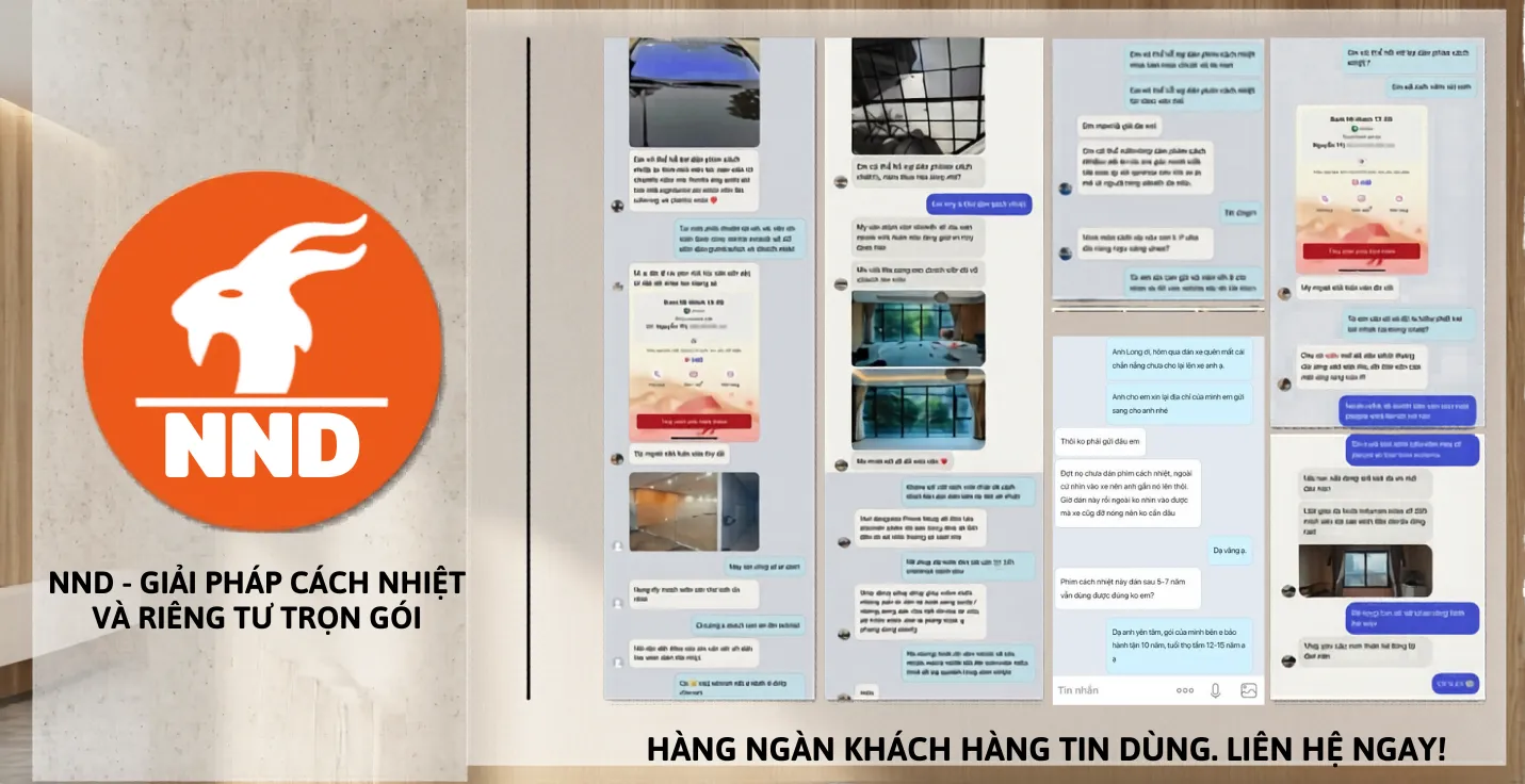 feeback hàng nghìn khách sau khi sử dụng phim cách nhiệt của NND