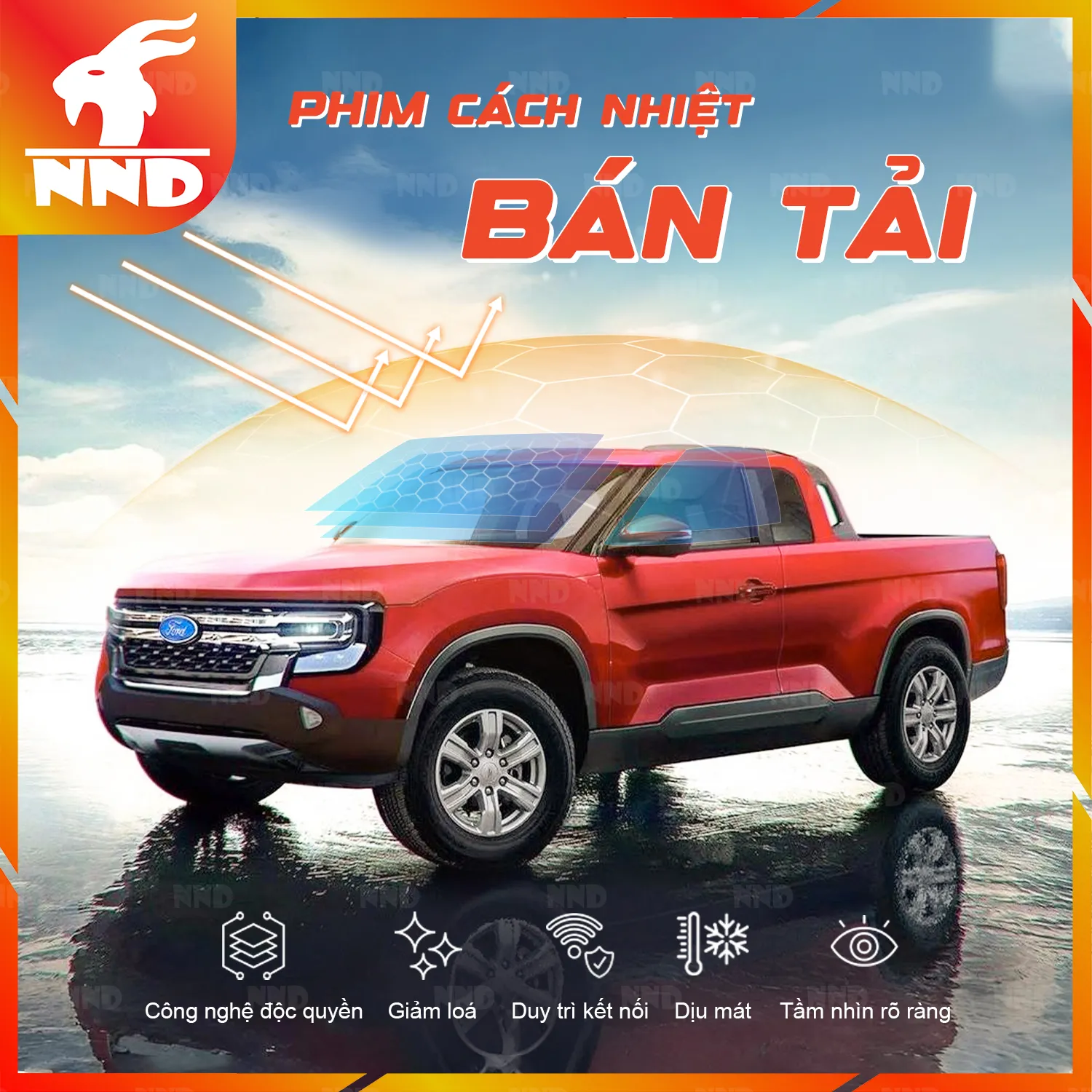 Dán phim cách nhiệt cho Ranger Ford