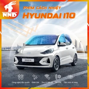 phim cách nhiệt sau khi dán vào Huyndai i10 sẽ cản được những tia nắng chói chang