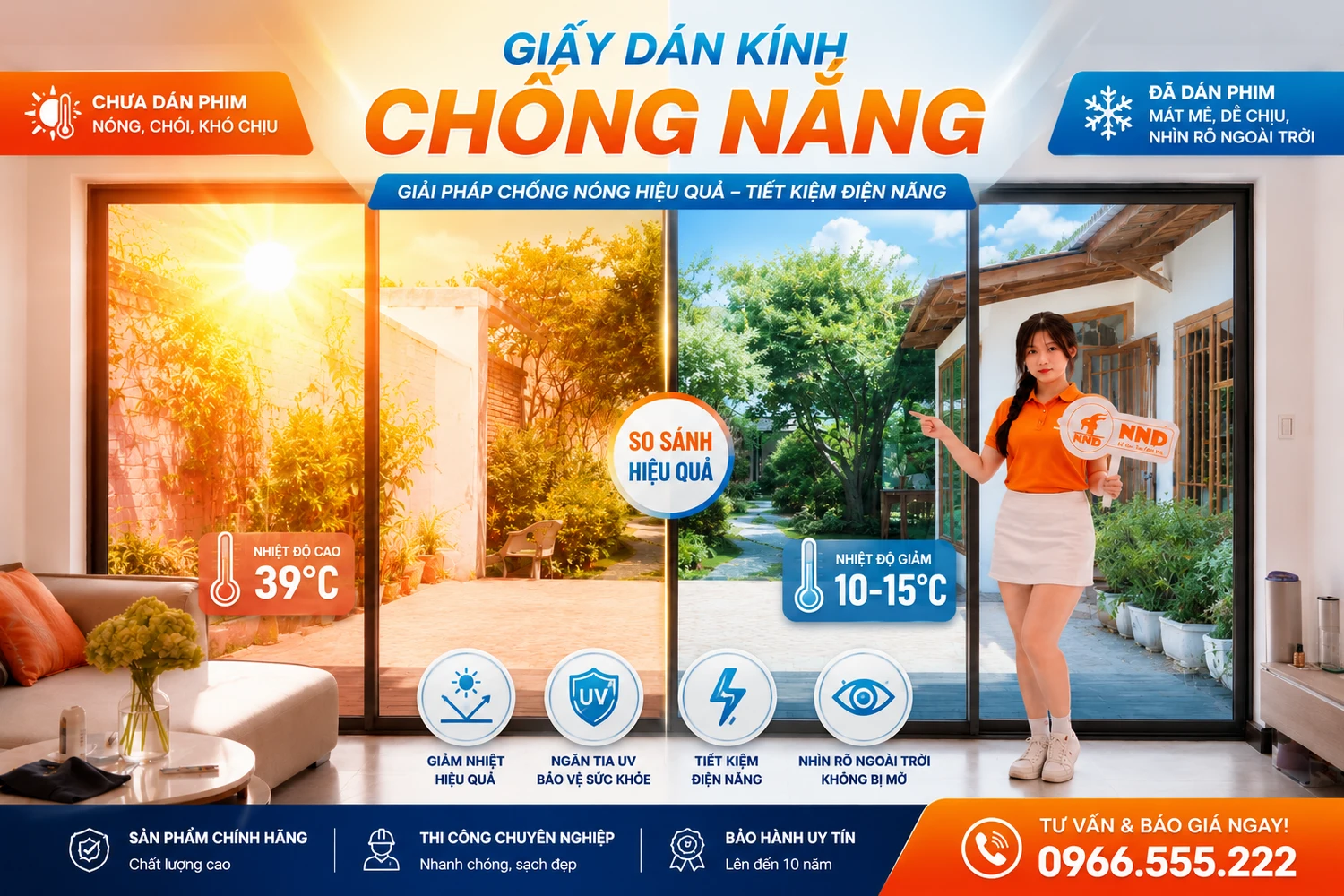 Các Khu Vực Nên Dán Kính Chống Nắng