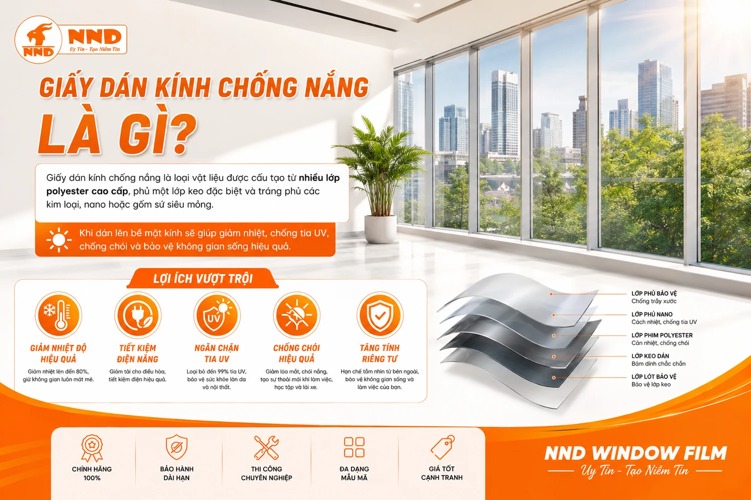 Giấy Dán Kính Chống Nắng Là Gì?