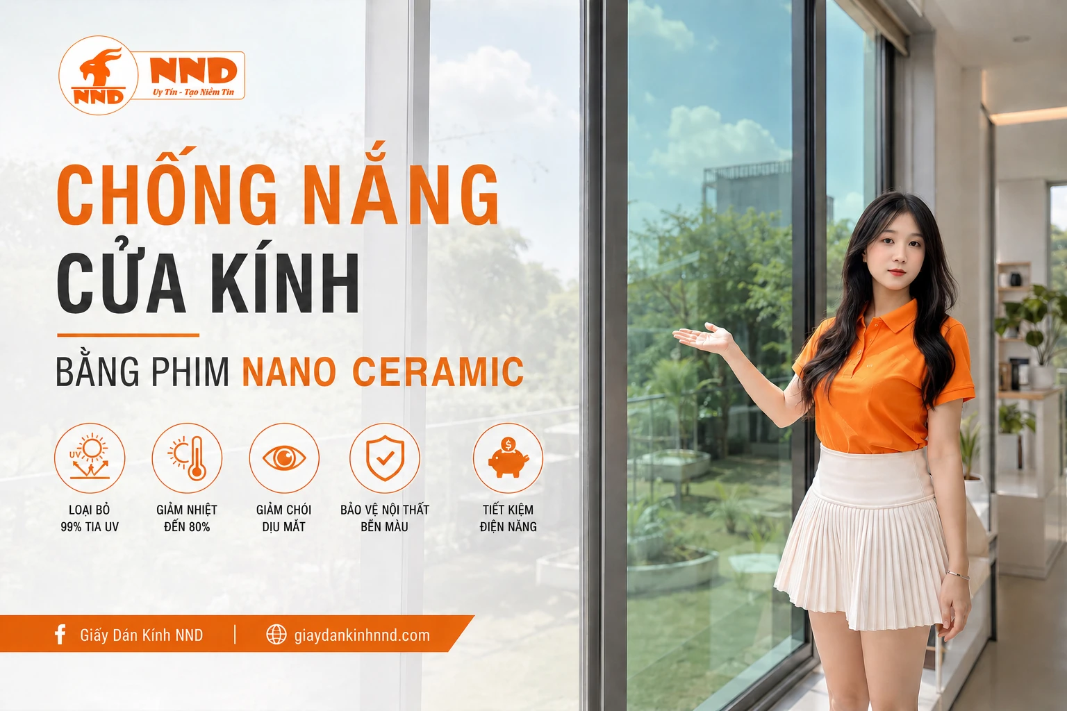 Chống Nắng Cửa Kính Bằng Phim Cách Nhiệt Trong Suốt