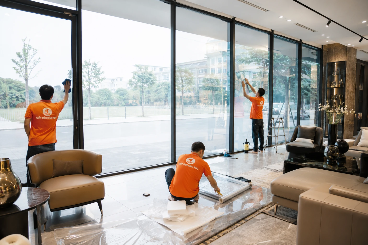 Công trình thực tế NND đã thi công mẫu phim cách nhiệt màu trong suốt