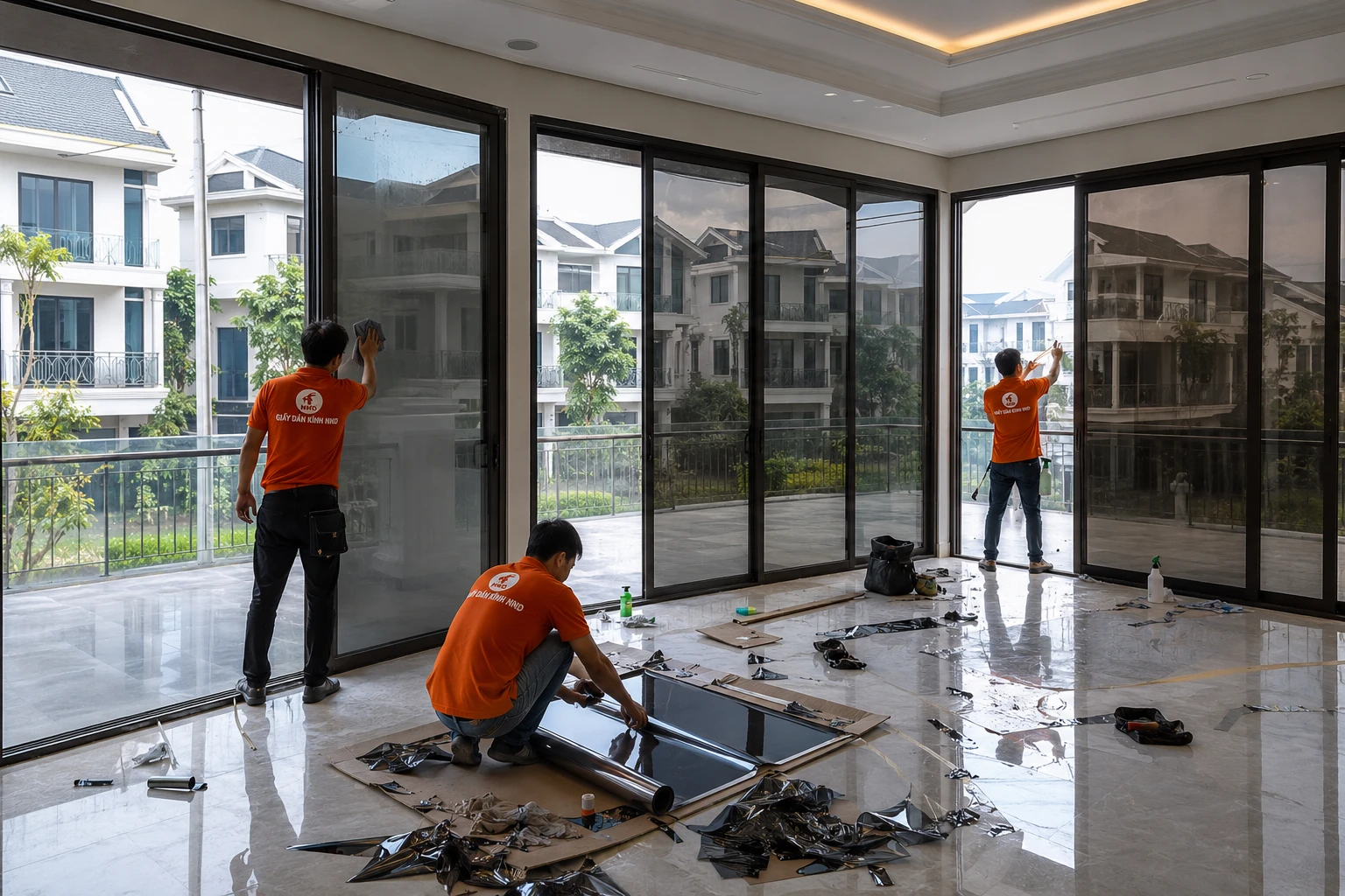 Công trình thực tế NND đã thi công mẫu phim cách nhiệt 