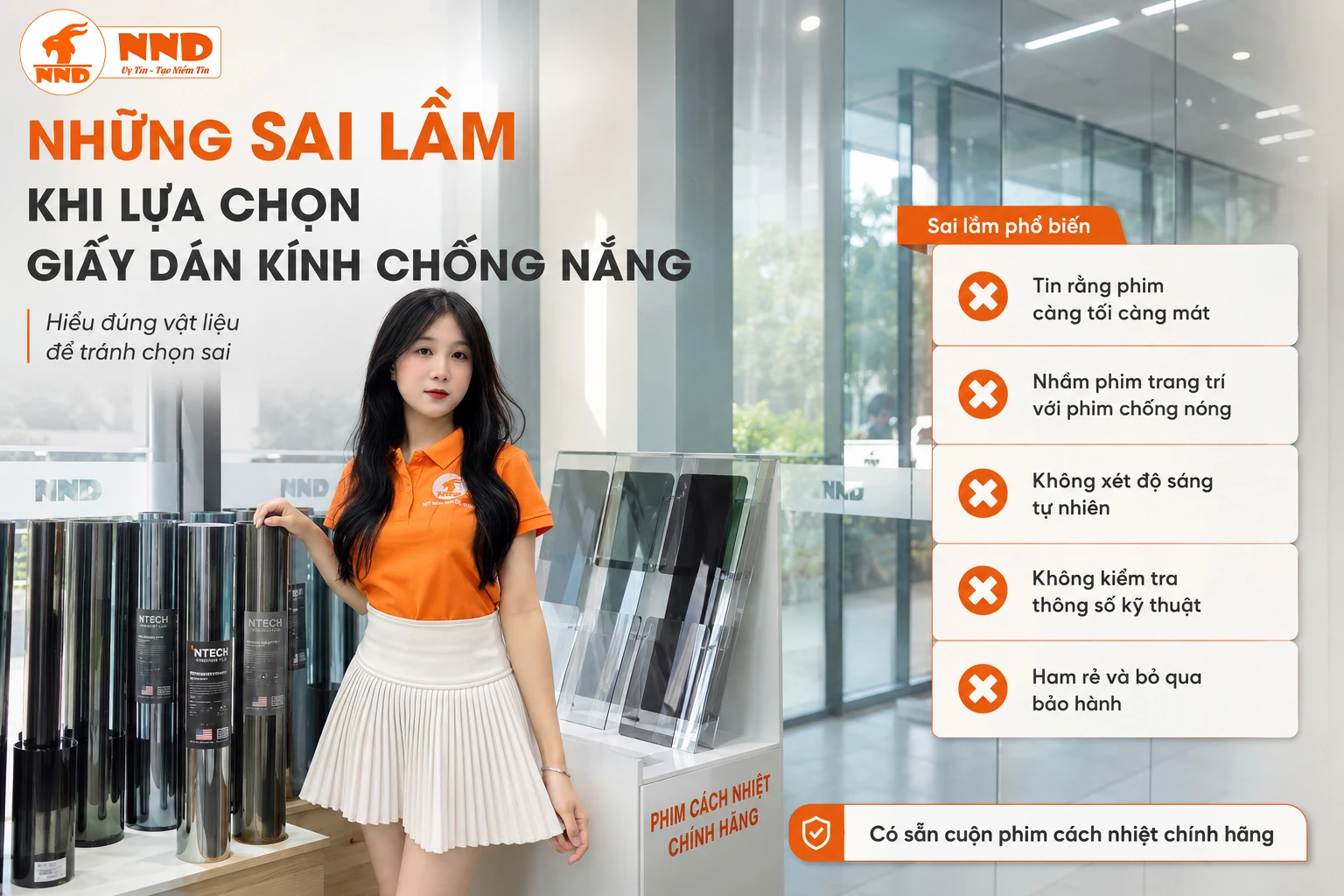 Những Sai Lầm Khi Lựa Chọn Giấy Dán Kính Chống Nắng