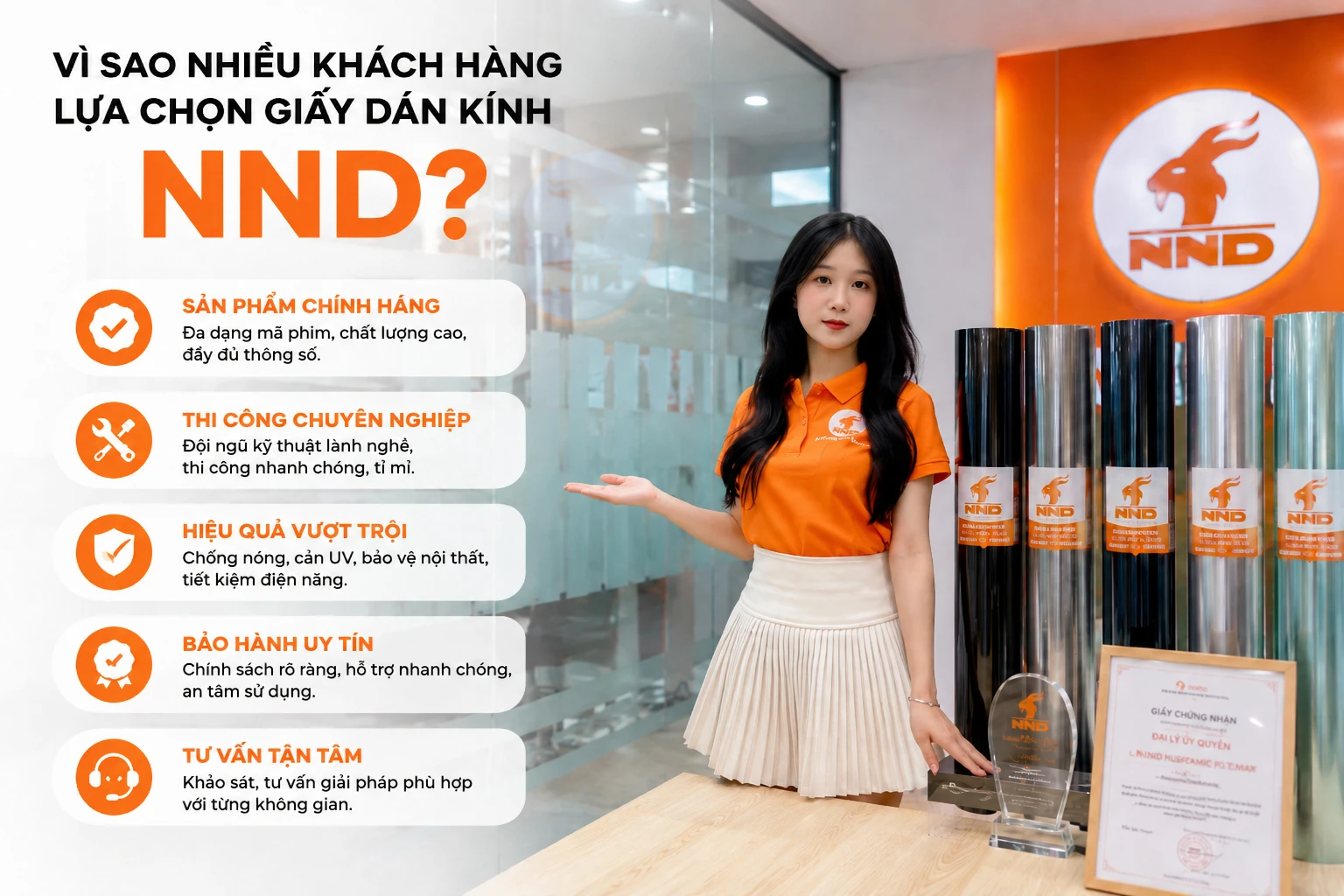 Vì Sao Nhiều Khách Hàng Lựa Chọn Giấy Dán Kính NND?