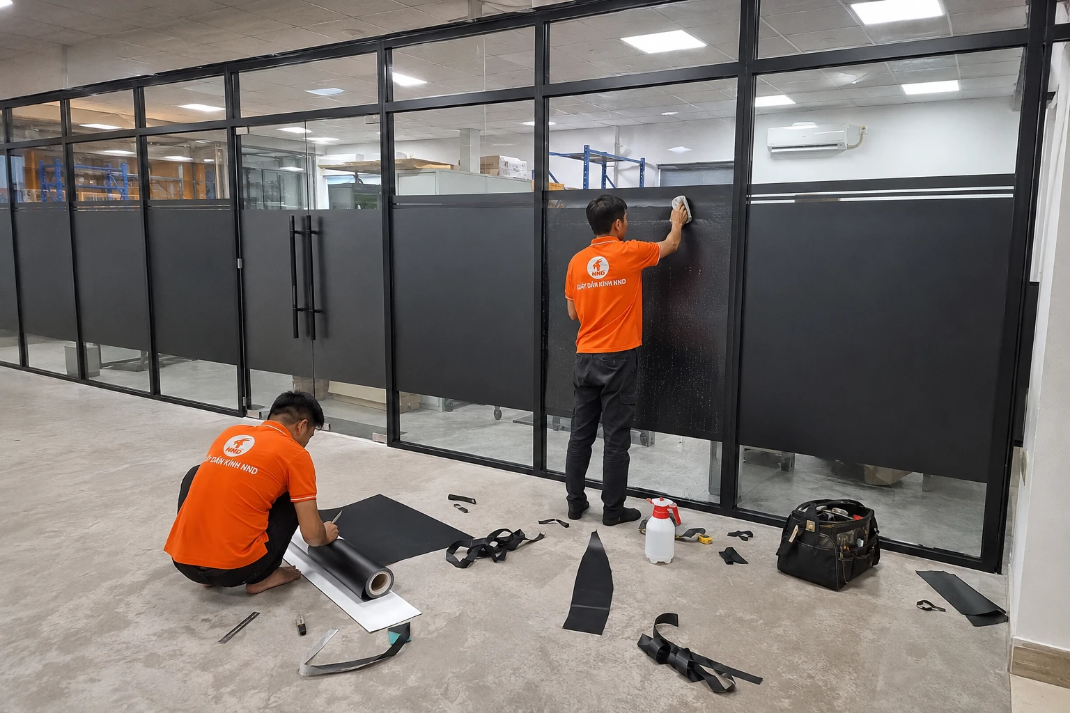 Công trình thực tế NND đã thi công mẫu decal đen