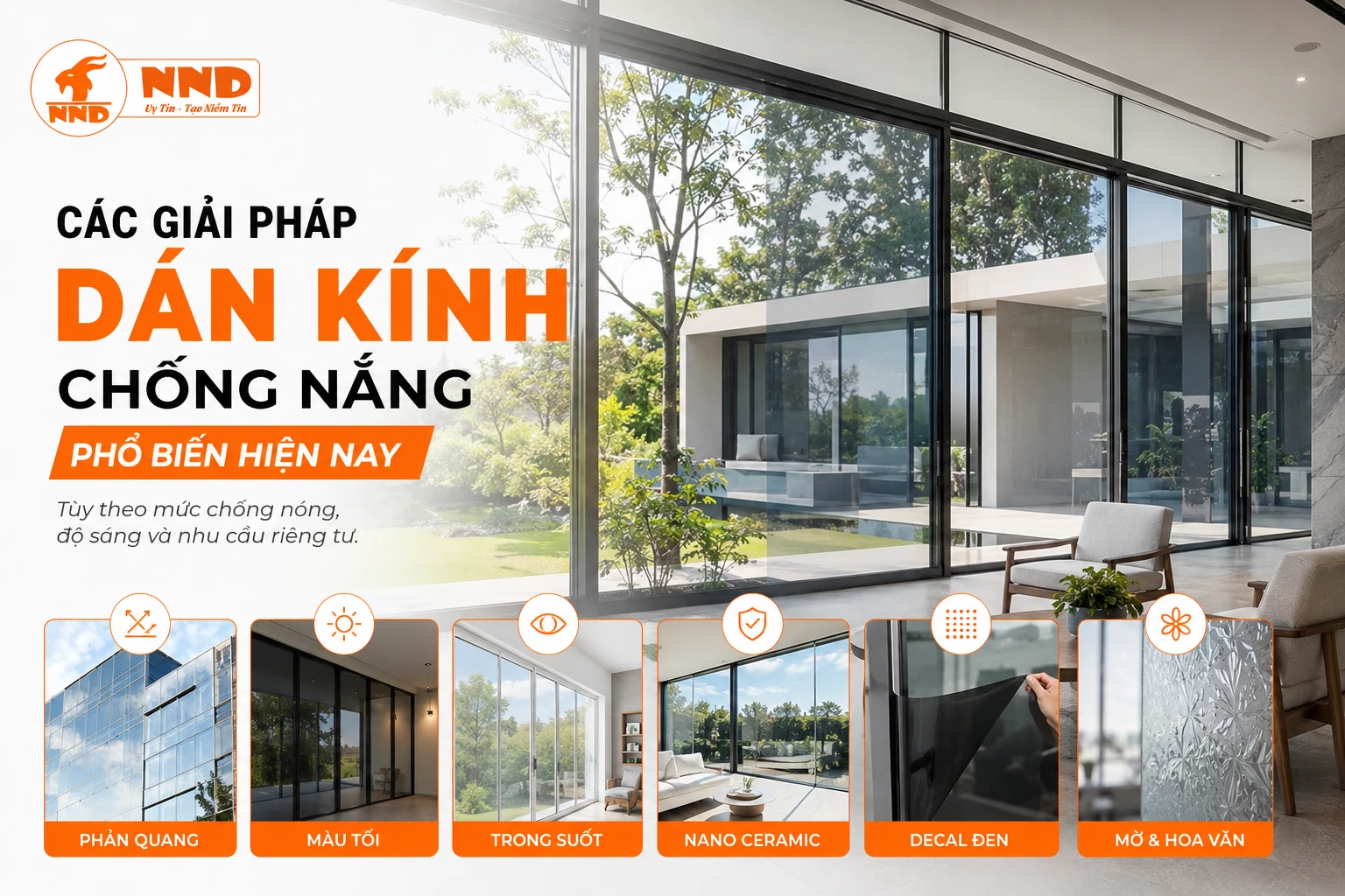 Các Giải Pháp Dán Kính Chống Nắng Phổ Biến Hiện Nay