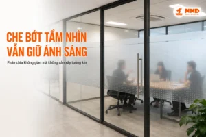 Decal mờ dán kính giúp che bớt tầm nhìn và vẫn giữ ánh sáng cho phòng họp
