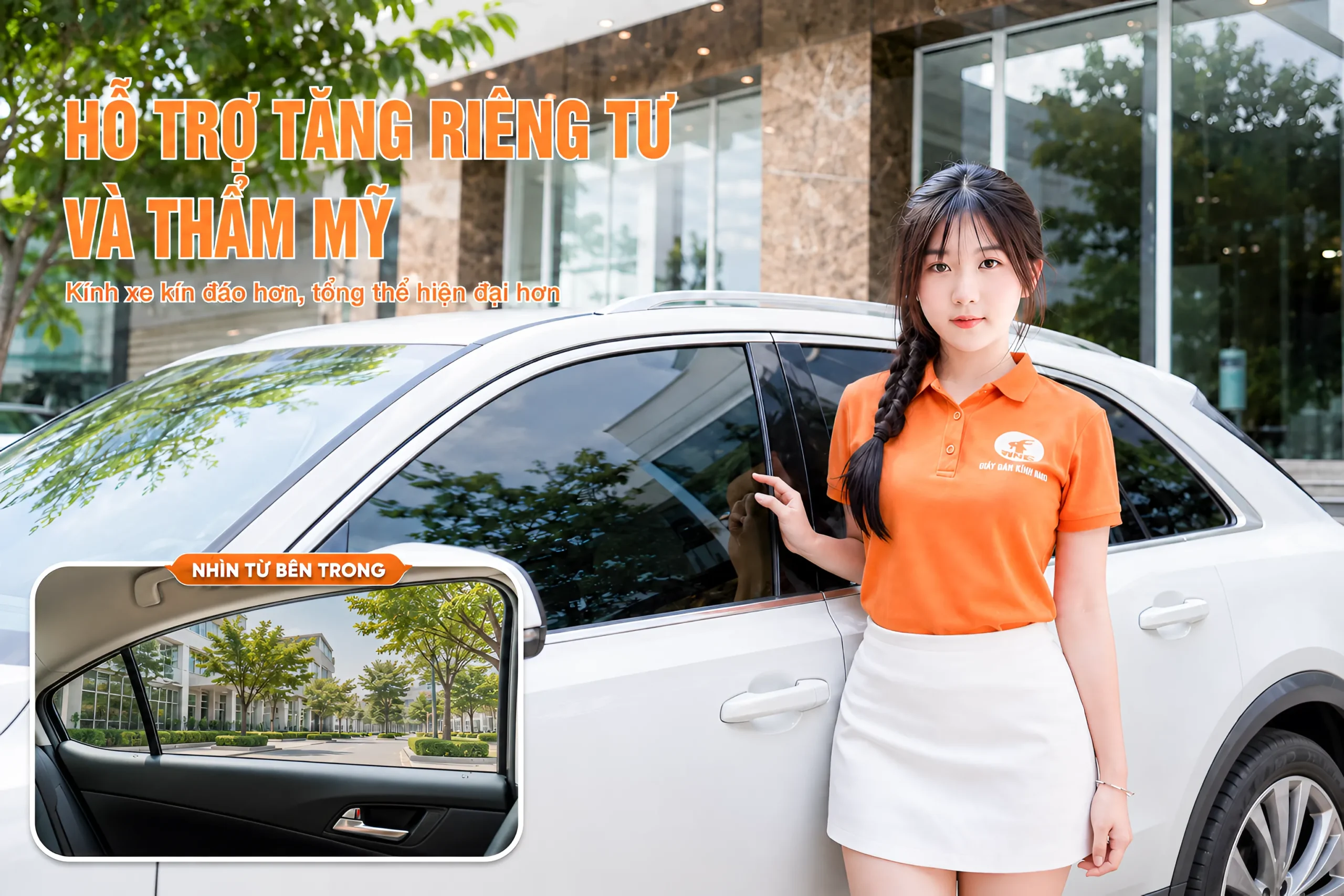 Ô tô dán phim cách nhiệt màu khói giúp tăng sự kín đáo bên ngoài nhưng vẫn quan sát rõ từ bên trong.