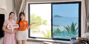Góc trong nhìn ra công trình nhà ở dán phim cách nhiệt tại Miền Bắc