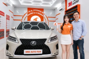Khách hàng nhận xe Lexus RX 350 sau khi dán Gói phim cách nhiệt 3M Cao Cấp tại NND