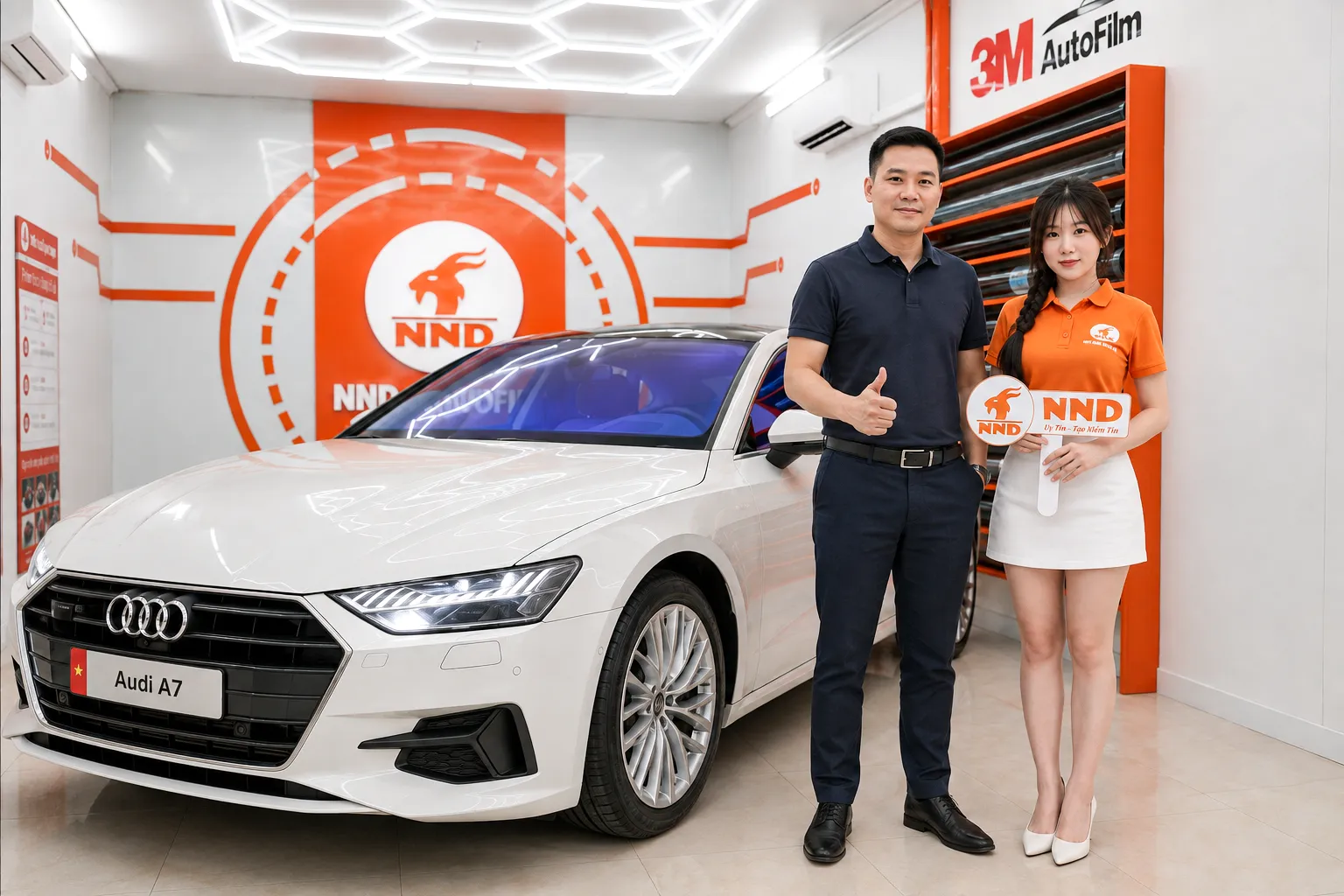 Audi A7 của anh Tiến tại NND sau khi hoàn thiện dán Full PKL-01