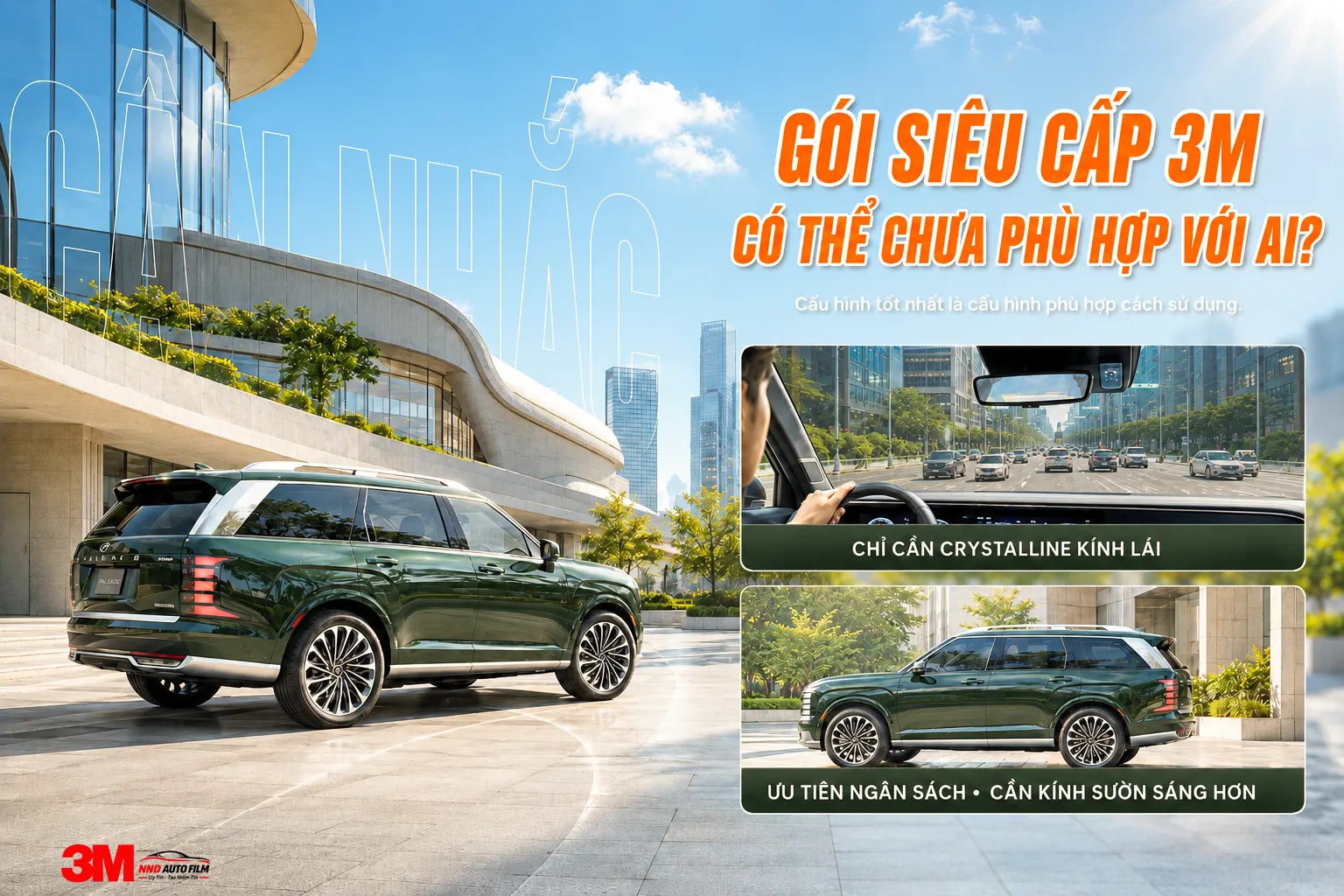 Trường hợp Gói Siêu Cấp 3M có thể chưa phù hợp khi ưu tiên ngân sách hoặc cần kính sườn sáng hơn