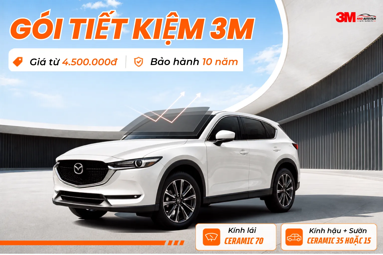 Gói Tiết Kiệm 3M với CM70 kính lái và CM35 hoặc CM15 cho kính sườn hậu