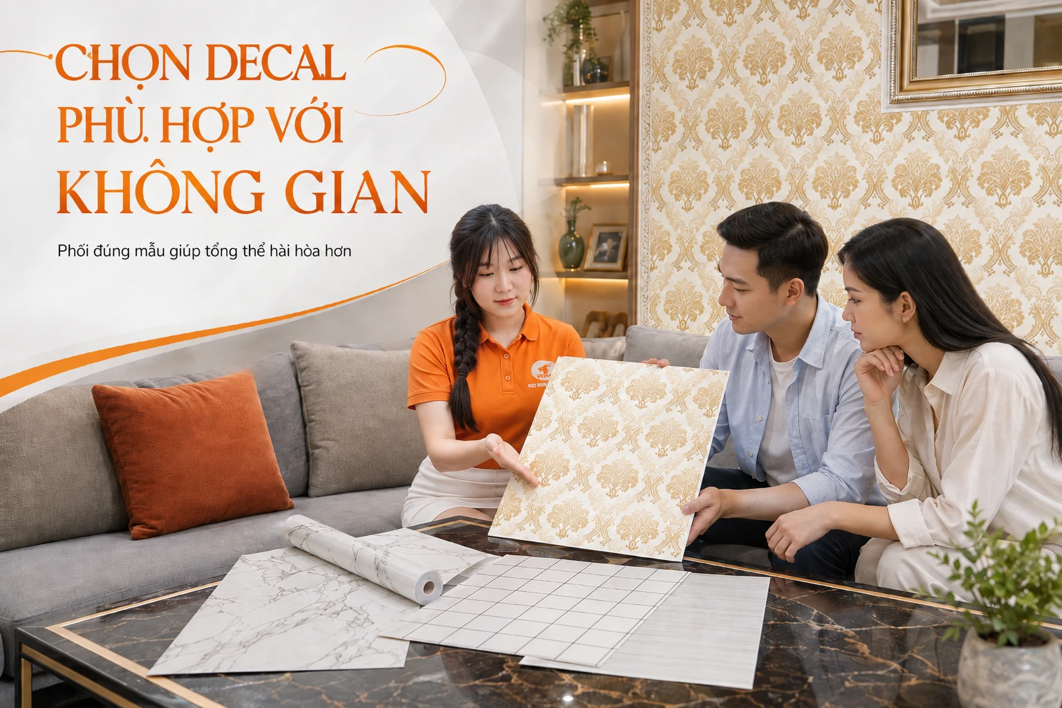 Tư vấn chọn decal dán tường phù hợp với không gian