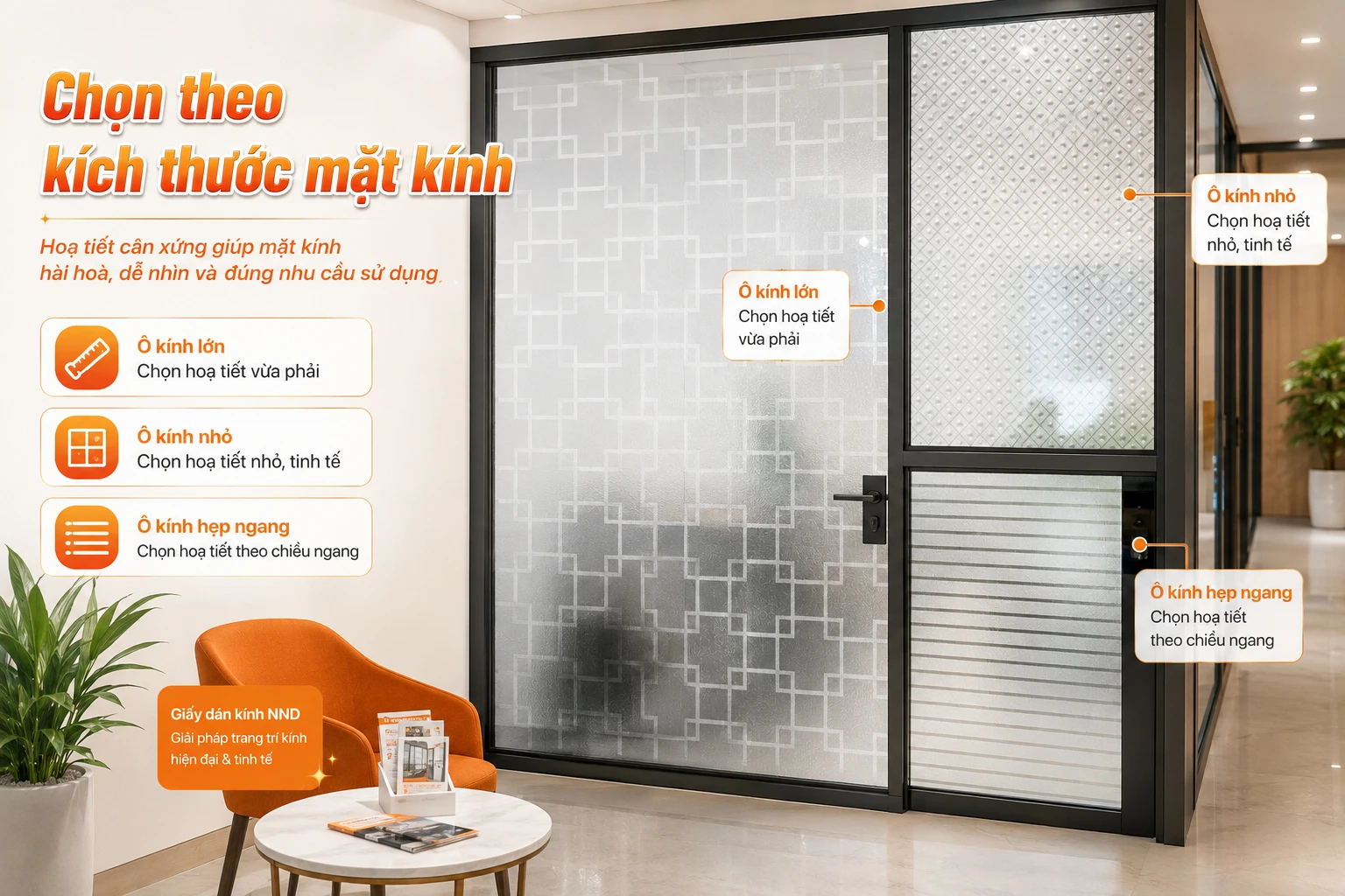 Cách chọn decal dán kính theo kích thước mặt kính