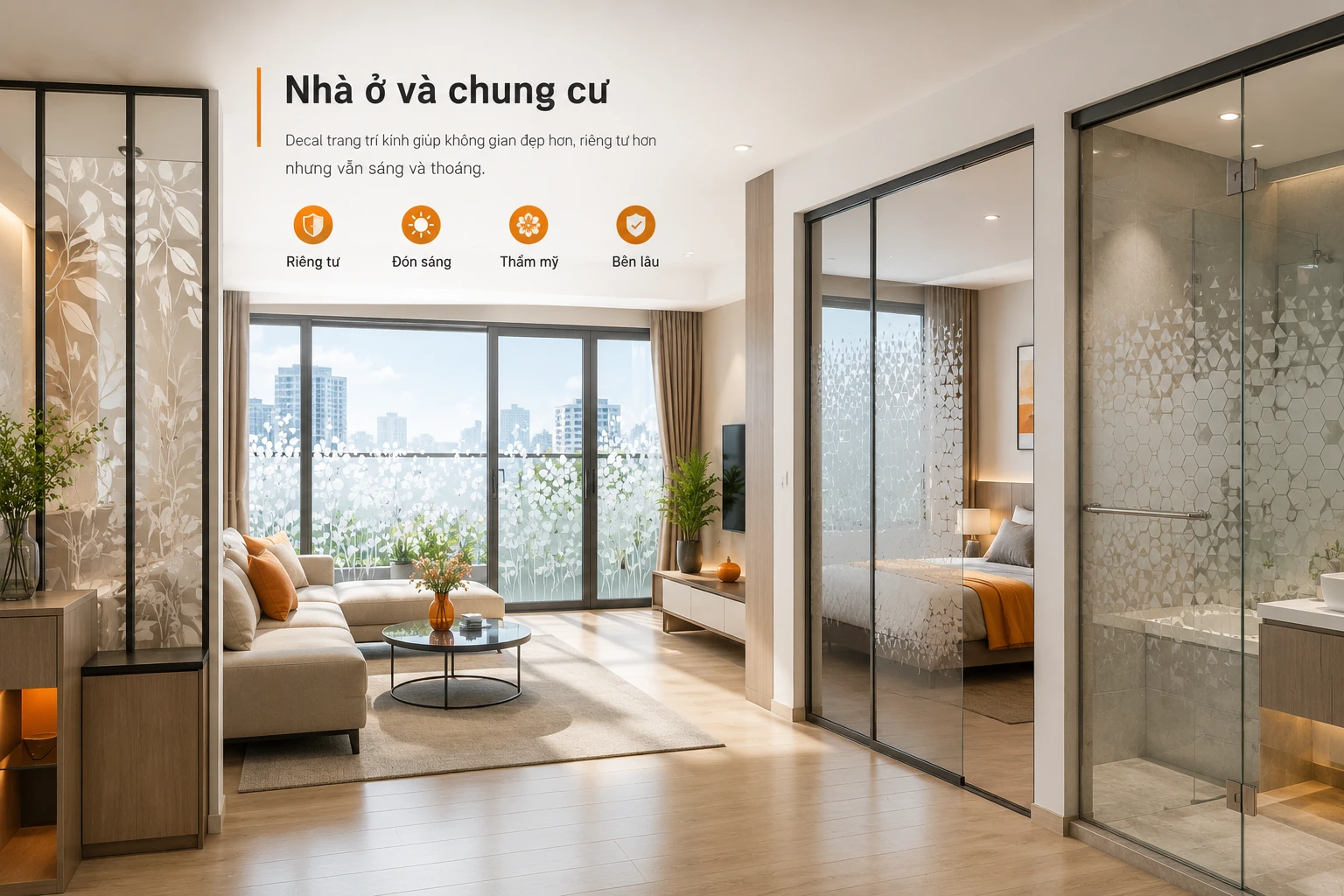 Dán decal cho nhà ở và chung cư