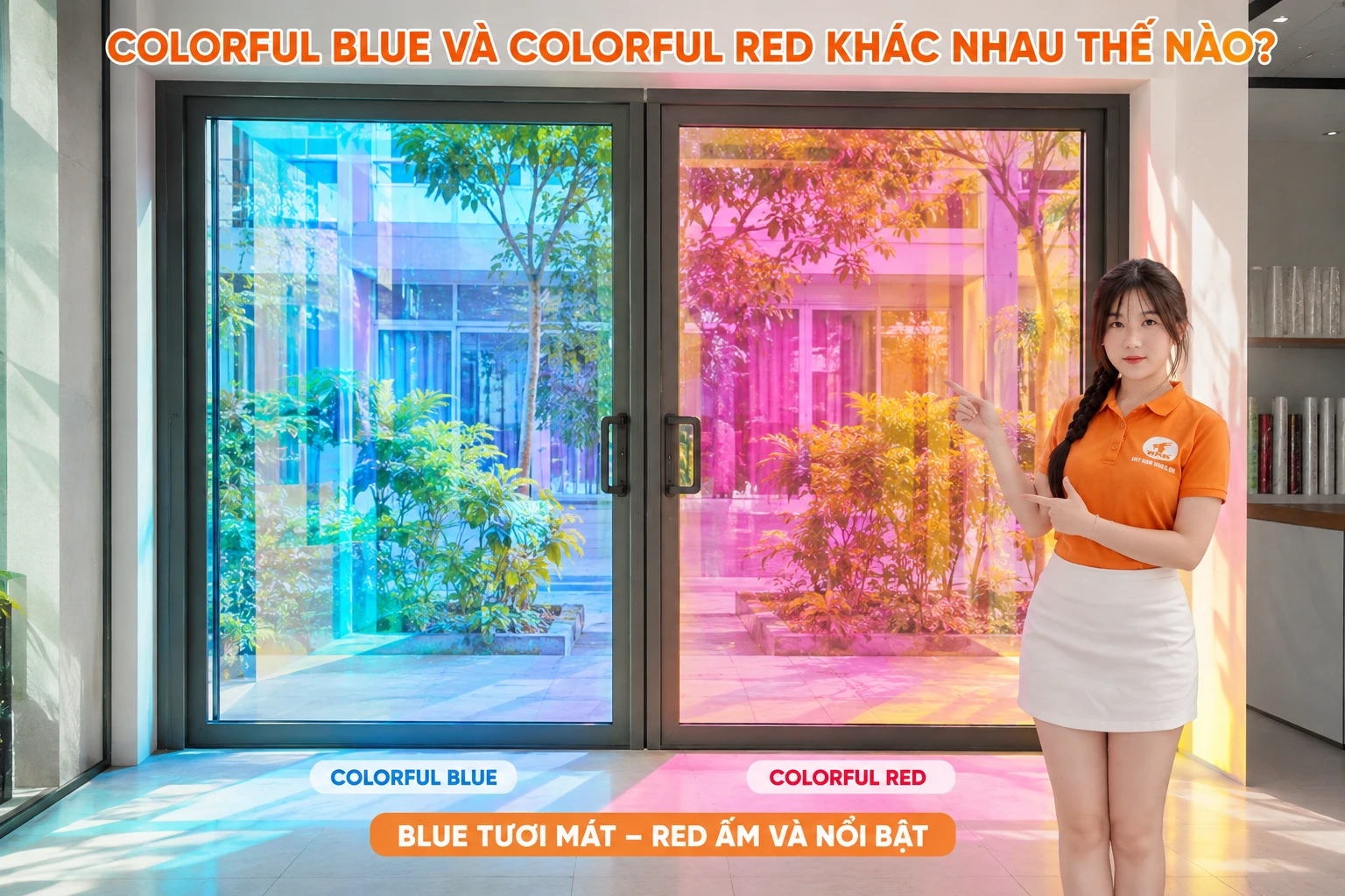 So sánh hiệu ứng Colorful Blue và Colorful Red