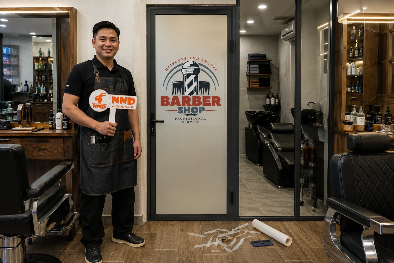 Công trình thi công mẫu tranh dán kính