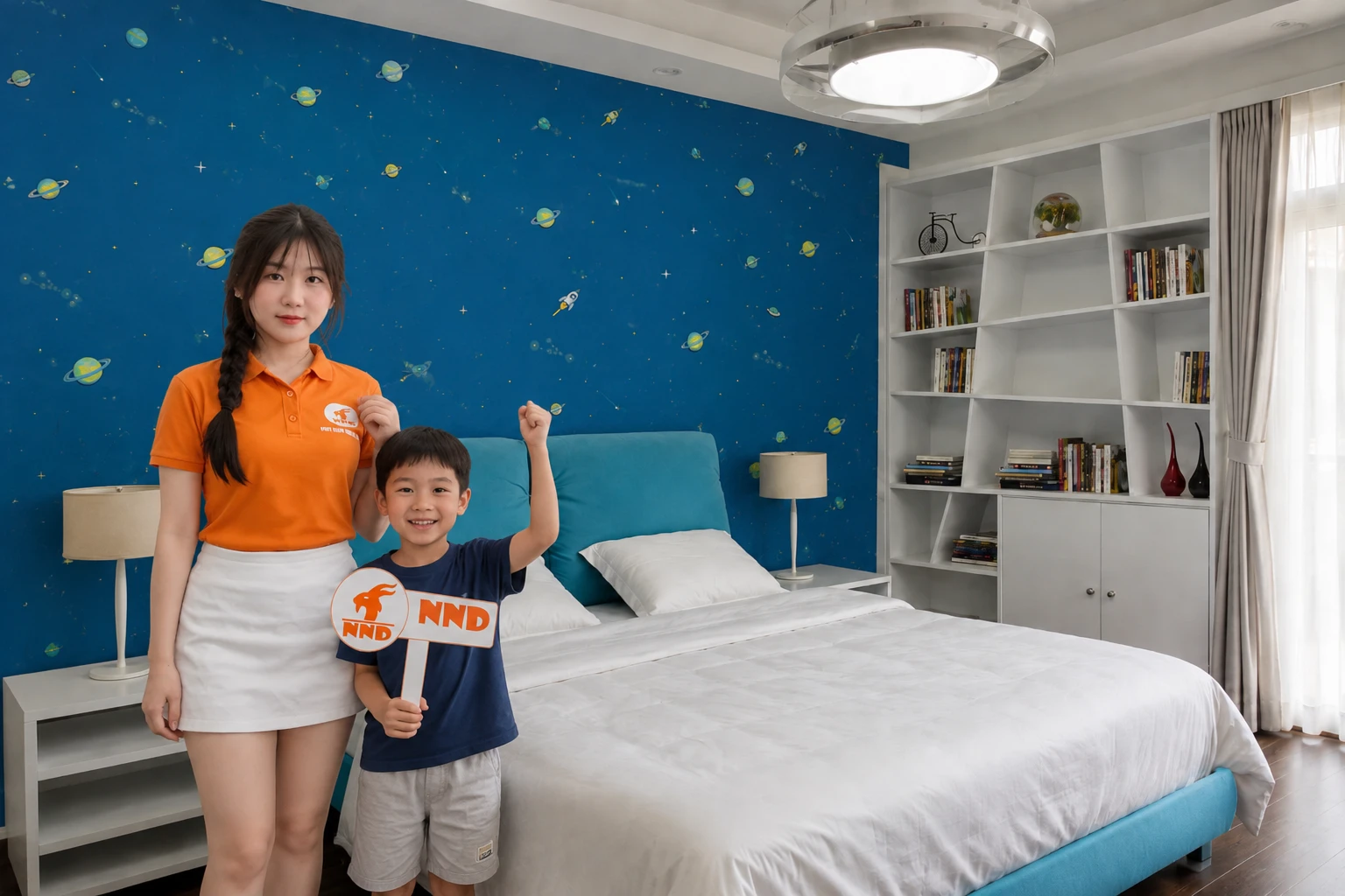 Công trình thi công mẫu decal dán tường