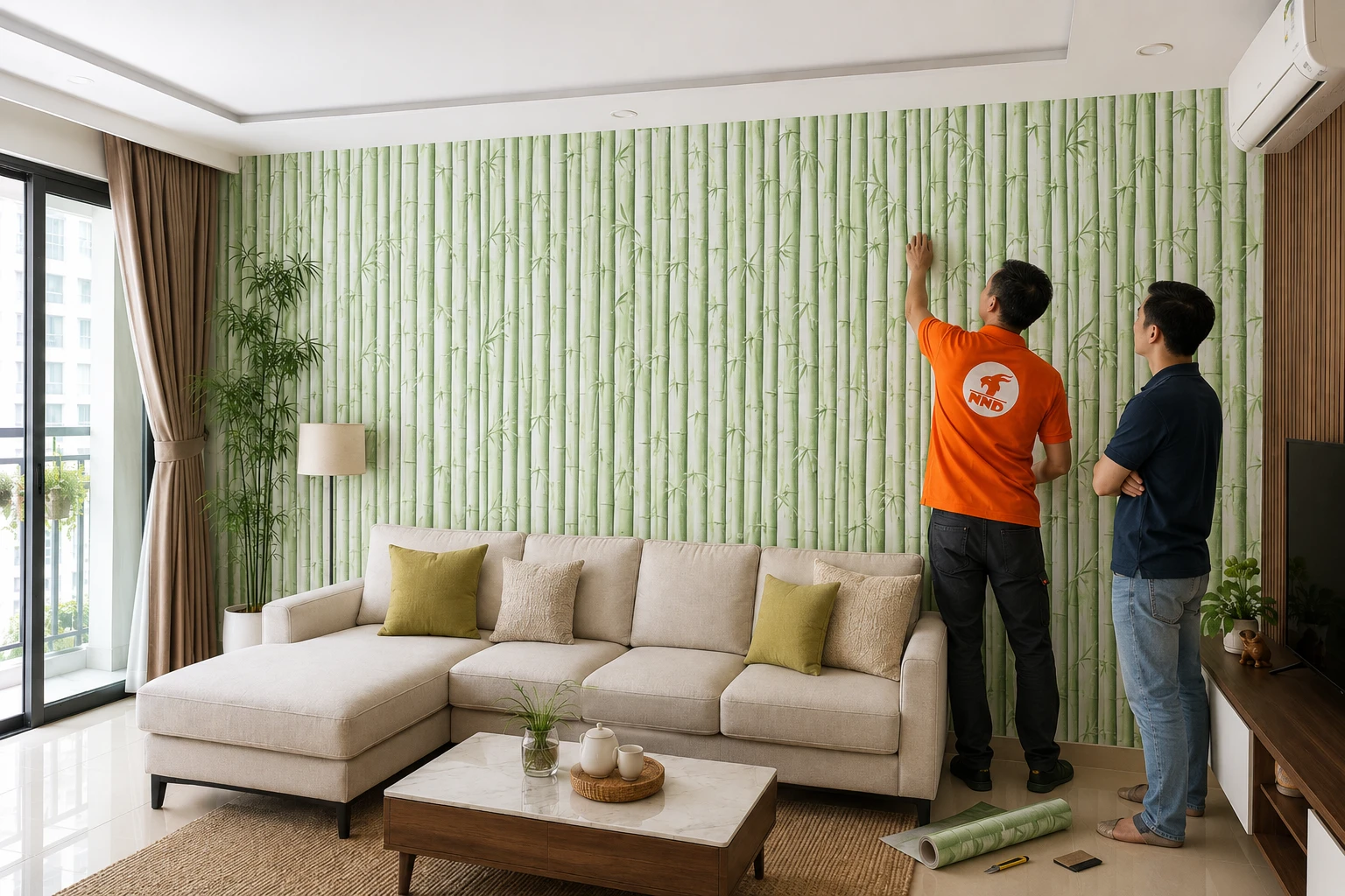Công trình thi công mẫu decal dán tường