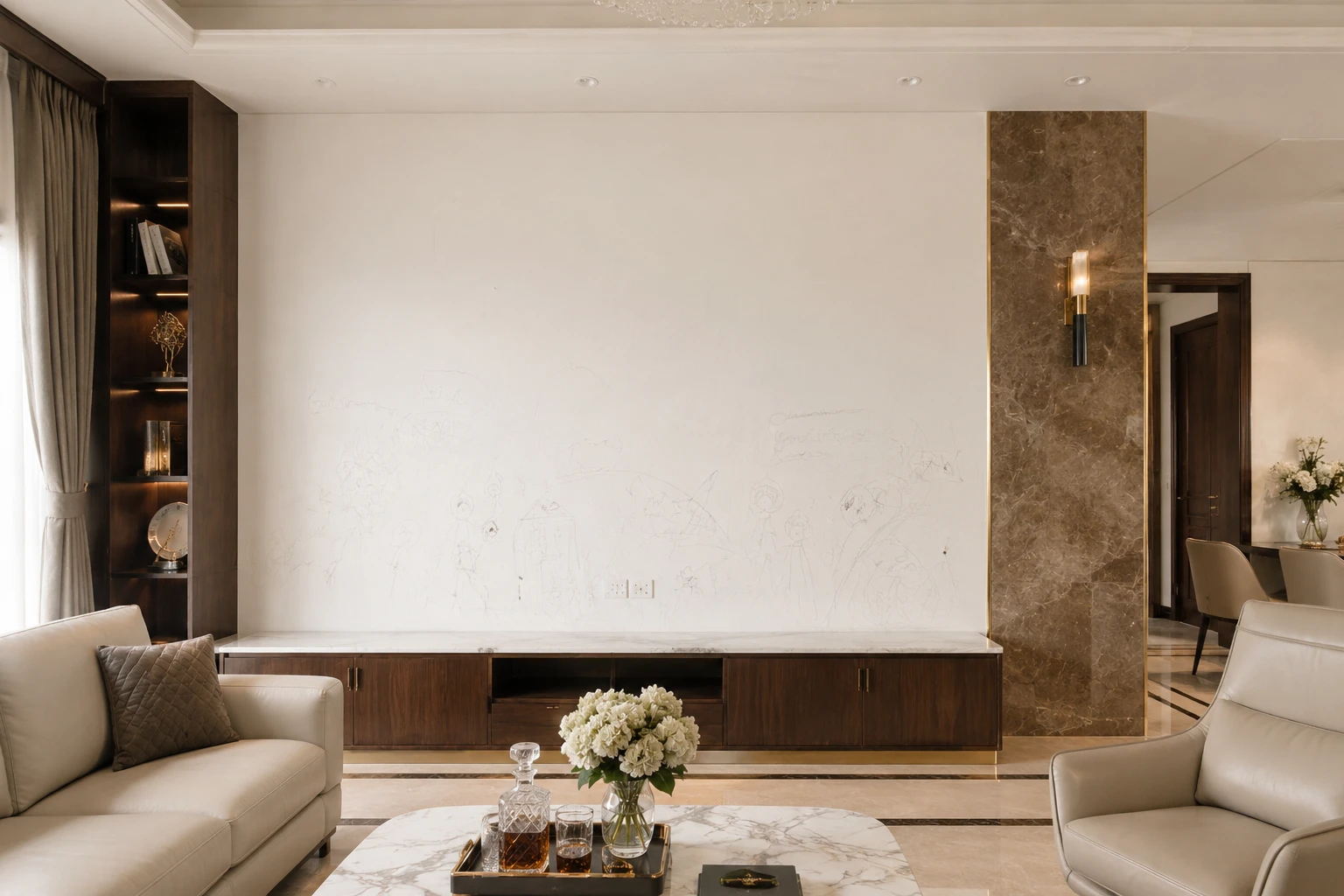 Công trình thi công mẫu decal dán tường
