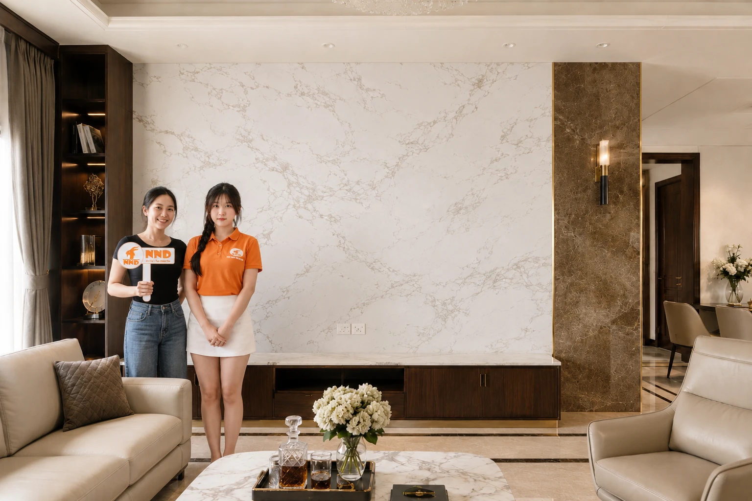 Công trình thi công mẫu decal dán tường
