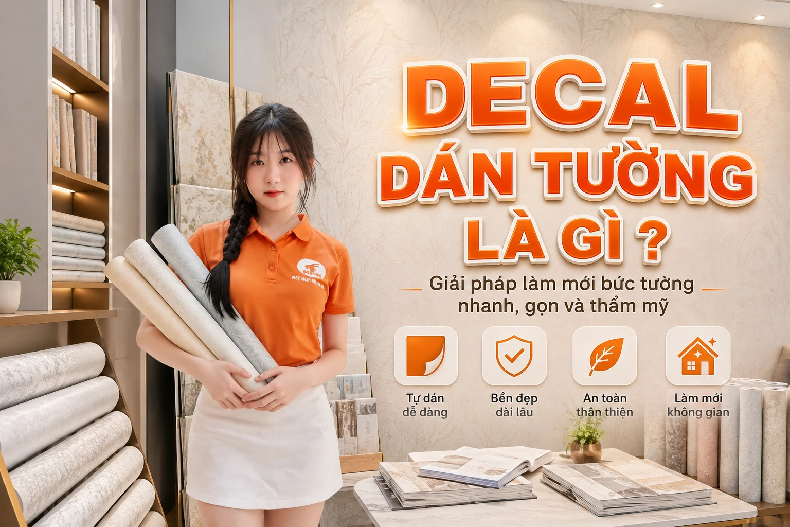 Decal dán tường là gì và ưu điểm khi trang trí nhà