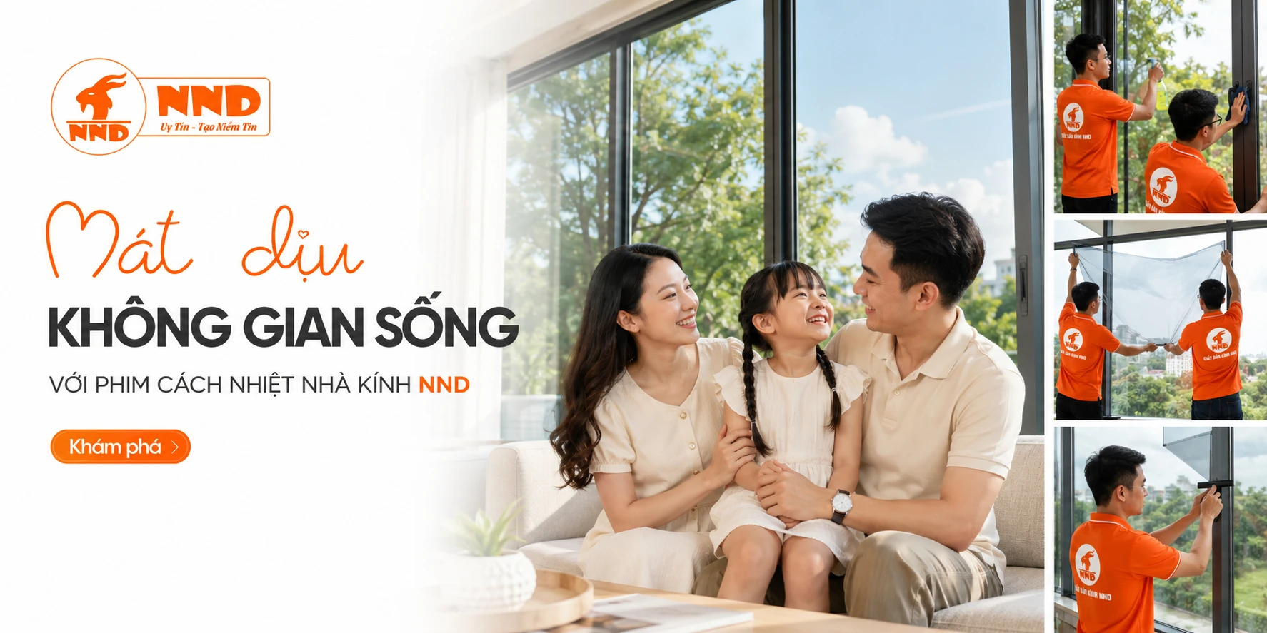 Mát dịu không gian với phim cách nhiệt nhà kính NND