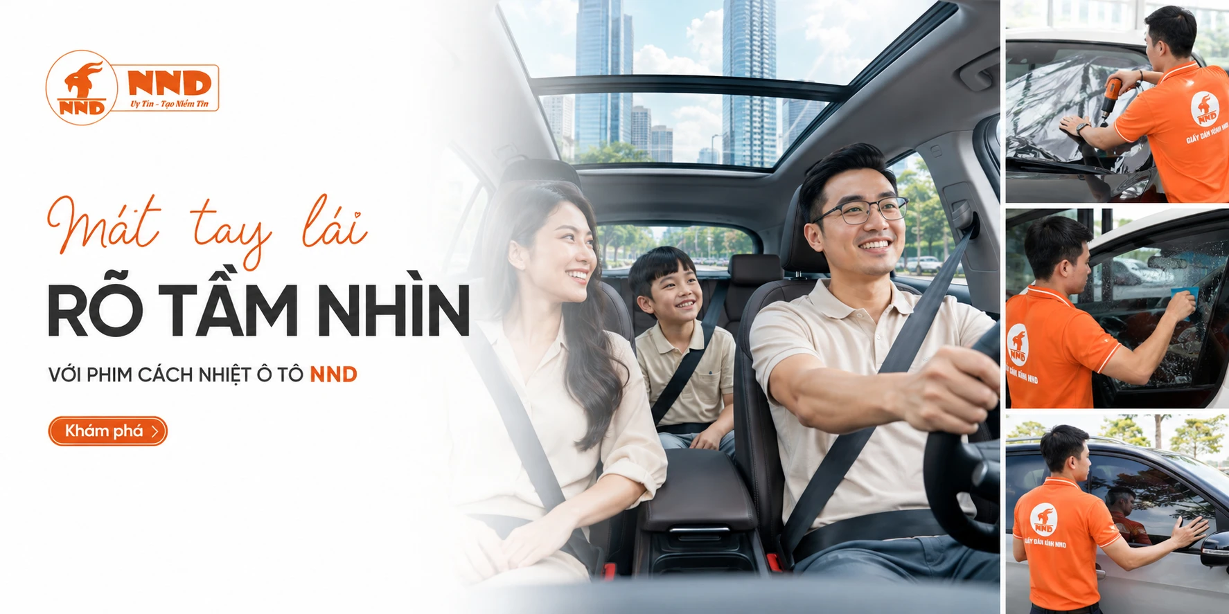 Mát tay lái rõ tầm nhìn với phim cách nhiệt ô tô NND