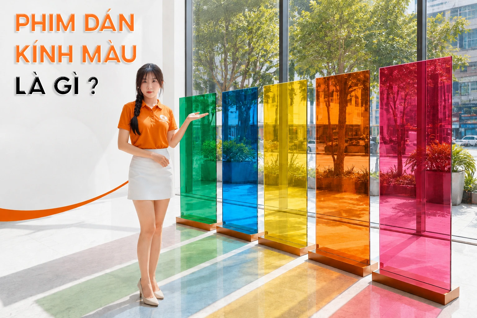 Phim dán kính màu giúp thay đổi sắc độ của bề mặt kính