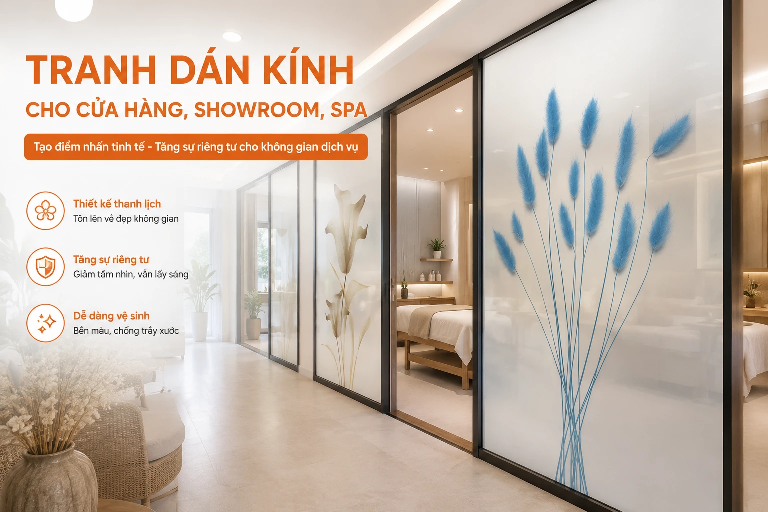 Giải pháp tạo điểm nhấn thương hiệu, giảm tầm nhìn và vẫn duy trì cảm giác sáng thoáng.