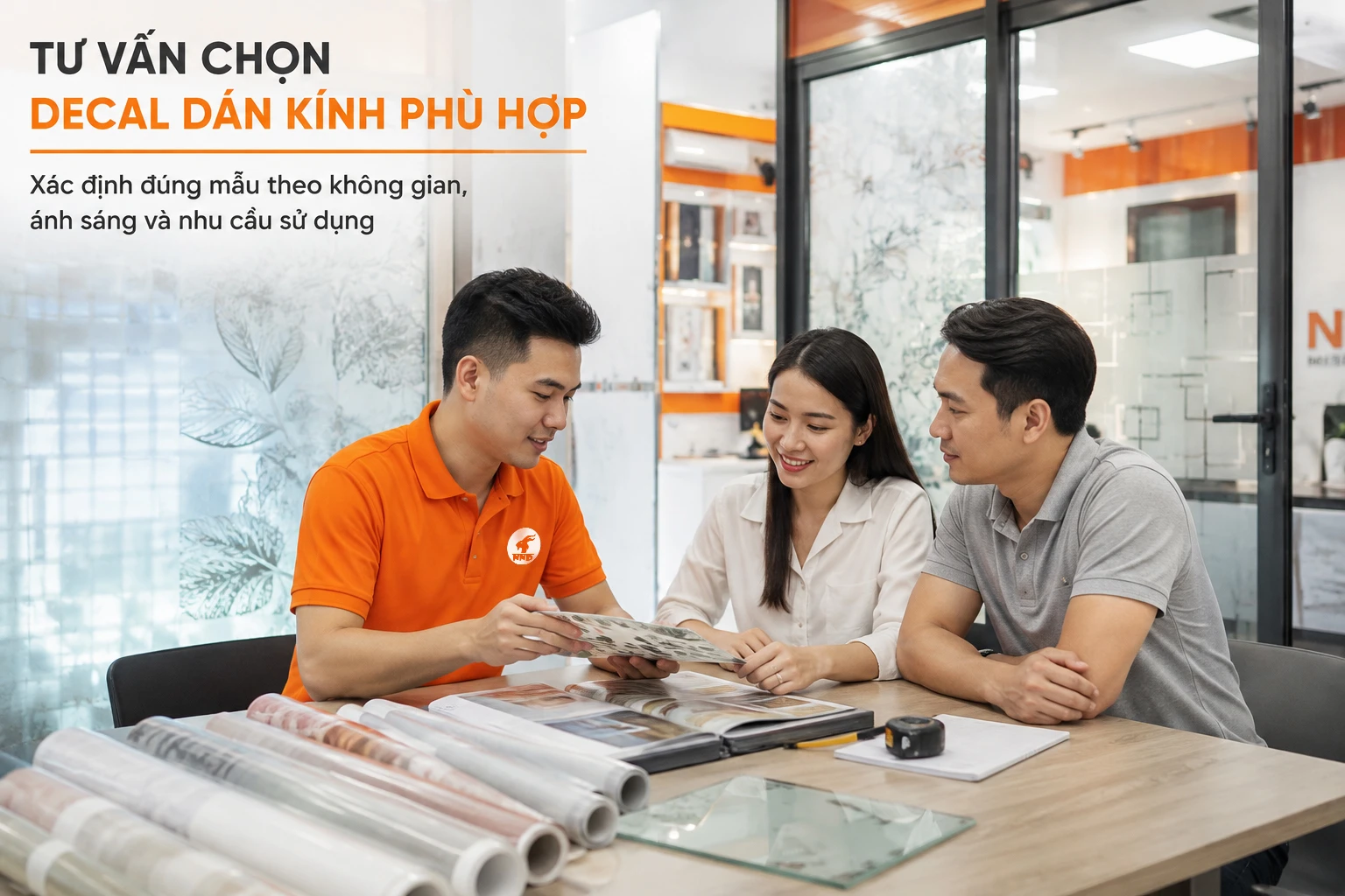 Tư vấn chọn decal dán kính phù hợp theo không gian và nhu cầu